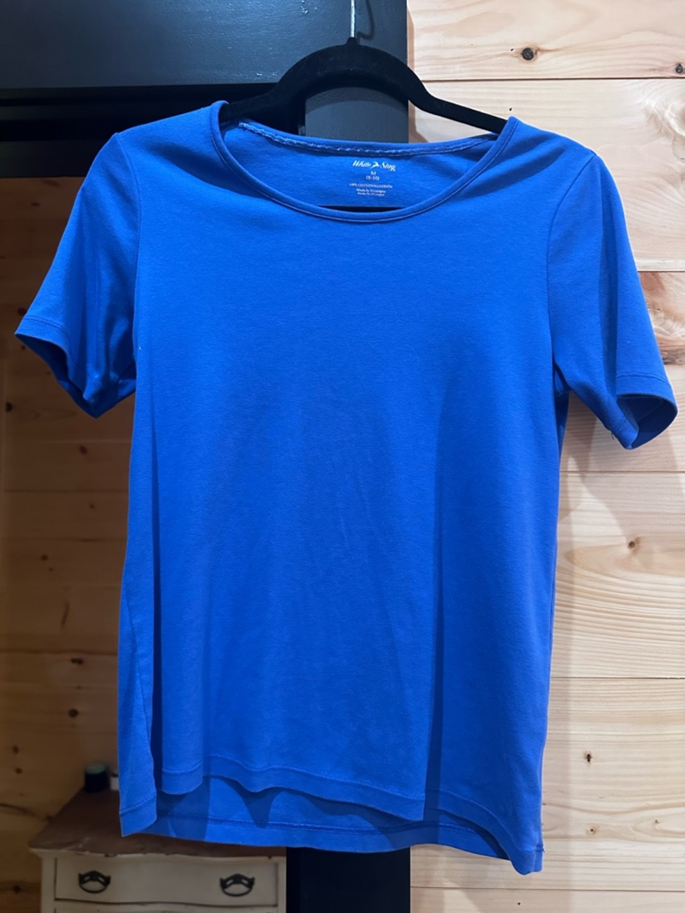 White Stag Bright Blue Short Sleeve Tee 100% Cotton